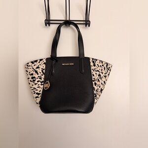 Michael Kors Black and White Tote Bag